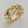 10KY 0.45CTW DIAMOND MIAMI CUBAN MENS RING - Norma's Jewelry