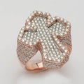 14KR+W 5.35CTW DIAMOND 3D INVERTED FLEUR DE LIS - Norma's Jewelry