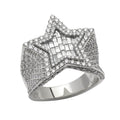 14KW 4.25CTW BAGUETTE DIAMOND MENS STAR RING - Norma's Jewelry