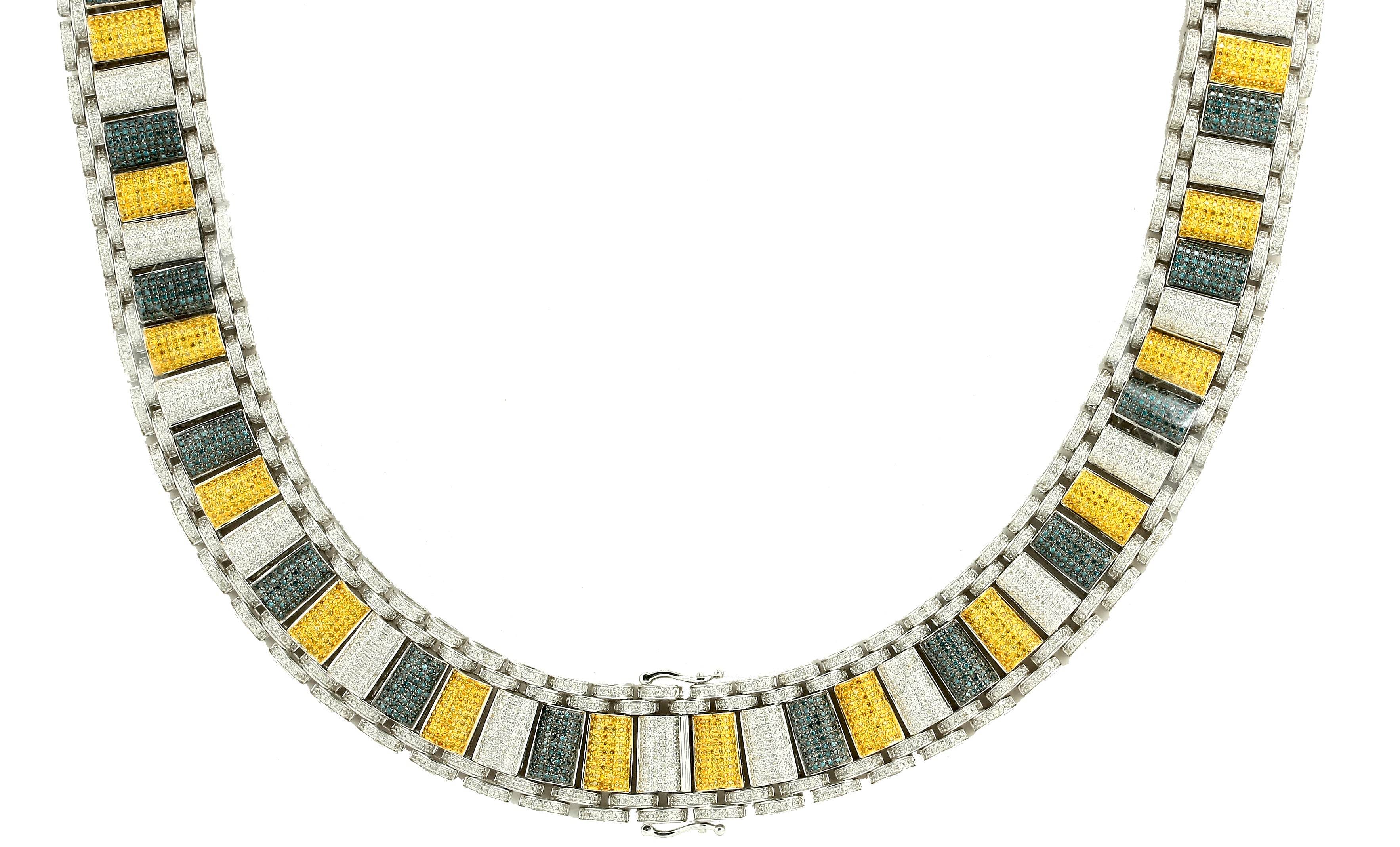 10KW 27.00CTW BD+WD+YD NECKLACE - Norma's Jewelry