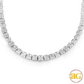18KW 13.50CTW DIAMOND CLUSTER NECKLACE - Norma's Jewelry