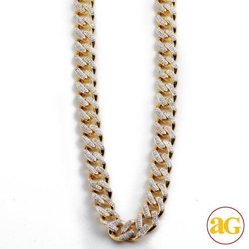 10KY 6.00CTW DIAMOND MIAMI CUBAN LINK NECKLACE 30"