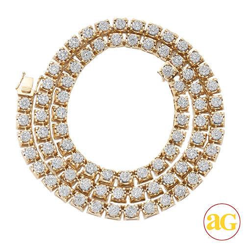 10KY 12.00CTW DIAMOND ROUND CLUSTER PYRAMID - Norma's Jewelry