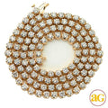 14KY 19.48CTW DIAMOND ROUND SETTING 4-PRONG TENNIS - Norma's Jewelry