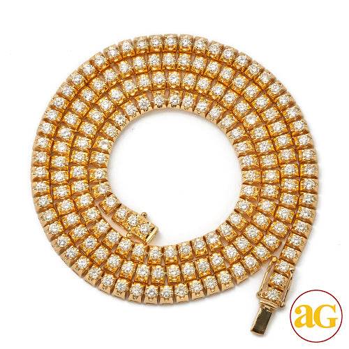 10KY 12.74CTW DIAMOND SQUARE SETTING 4-PRONG TENNI - Norma's Jewelry