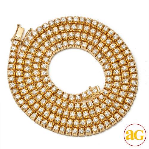 10KY 14.53CTW DIAMOND SQUARE SETTING 4-PRONG TENNI - Norma's Jewelry