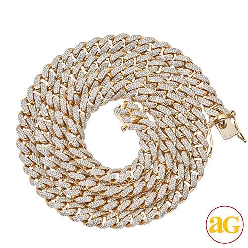 14KY 5.50CTW DIAMOND MIAMI CUBAN LINK NECKLACE - 9 - Norma's Jewelry