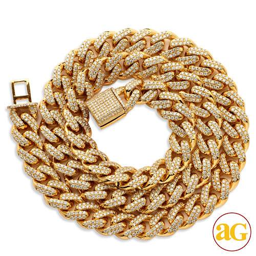 10KY 11.69CTW DIAMOND SOLID MIAMI CUBAN CHAIN - 11 - Norma's Jewelry