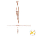 14KR 0.15CTW DIAMOND NECKLACE - FLAT TRIANGLE - Norma's Jewelry