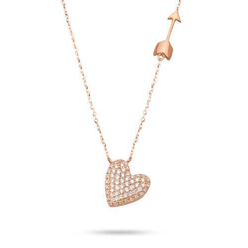 14KR 0.25CTW DIAMOND NECKLACE - HEART AND ARROW - Norma's Jewelry