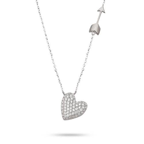 14KW 0.25CTW DIAMOND NECKLACE - HEART AND ARROW - Norma's Jewelry