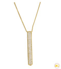 14KY 0.55CTW DIAMOND NECKLACE - VERTICAL BAR - Norma's Jewelry