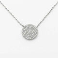 14KW 0.30CTW DIAMOND NECKLACE - FLAT DISC - Norma's Jewelry