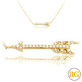 14KY 0.15CTW DIAMOND NECKLACE - ARROW - Norma's Jewelry