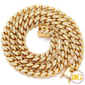 10KY 13.30CTW DIAMOND SOLID MIAMI CUBAN CHAIN - 24 - Norma's Jewelry