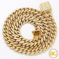 14KY 7.81CTW DIAMOND SOLID MIAMI CUBAN CHAIN - DIA - Norma's Jewelry