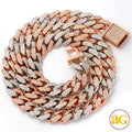 14KW+R 12.20CTW DIAMOND SOLID MIAMI CUBAN CHAIN - - Norma's Jewelry