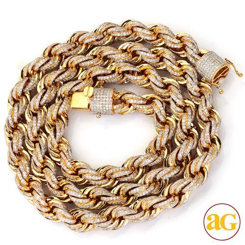 14KY 30.25CTW DIAMOND ROPE CHAIN - Norma's Jewelry