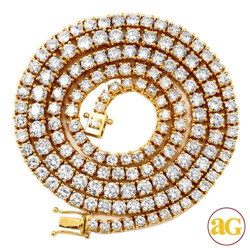 14KY 30.88CTW DIAMOND 4-PRONG TENNIS NECKLACE - 22 - Norma's Jewelry