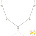 14KW 0.50CTW DIAMOND NECKLACE - 5 LOOSE CLUSTERS - Norma's Jewelry