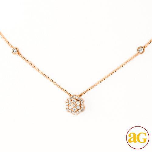 14KR 0.30CTW DIAMOND NECKLACE - 6-POINT STAR - Norma's Jewelry