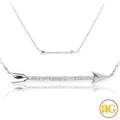 14KW 0.10CTW DIAMOND NECKLACE - ARROW - Norma's Jewelry