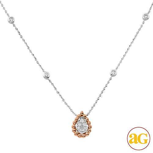 14KW+R 0.25CTW DIAMOND NECKLACE - PEAR CLUSTER WIT - Norma's Jewelry