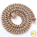 10KR+W+Y 7.78CTW DIAMOND TRI-TONE MIAMI CUBAN CHAI - Norma's Jewelry