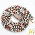 10KR+W 19.25CTW DIAMOND TWO TONE SQUARE LINK MIAMI - Norma's Jewelry