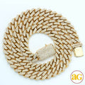 10KY 13.20 CTW DIAMOND MIAMI CUBAN NECKLACE - Norma's Jewelry