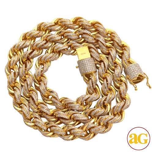 10KY 24.00CTW DIAMOND ROPE CHAIN - Norma's Jewelry