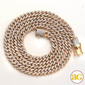 10KY 6.35CTW DIAMOND SQUARE LINK MIAMI CUBAN CHAIN - Norma's Jewelry