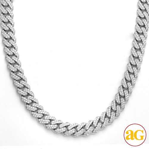 10KW 15.90CTW DIAMOND MIAMI CUBAN NECKLACE