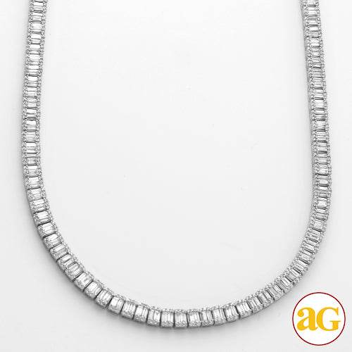 14KW 20.50CTW BAGUETTE DIAMOND SQUARE CLUSTER - Norma's Jewelry