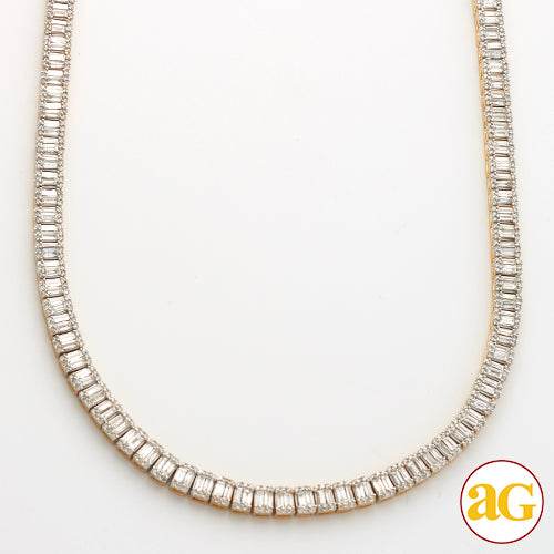 14KY 22.50CTW BAGUETTE DIAMOND SQUARE CLUSTER - Norma's Jewelry