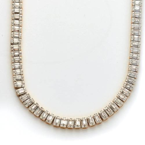 14KY 23.75CTW BAGUETTE DIAMOND SQUARE CLUSTER - Norma's Jewelry