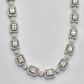 14KW 18.85CTW BAGUETTE DIAMOND EMERALD CLUSTER - Norma's Jewelry