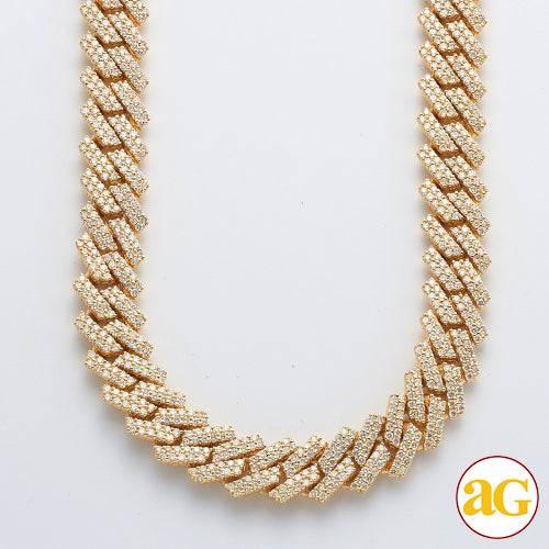 10KY 19.67CTW DIAMOND SQUARE LINK MIAMI CUBAN - Norma's Jewelry