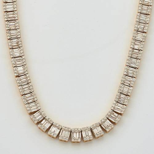 14KY 21.40CTW BAGUETTE DIAMOND SQUARE CLUSTER - Norma's Jewelry