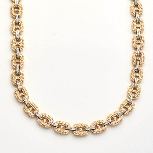10KY+W 19.25CTW DIAMOND GUCCI LINK NECKLACE - Norma's Jewelry