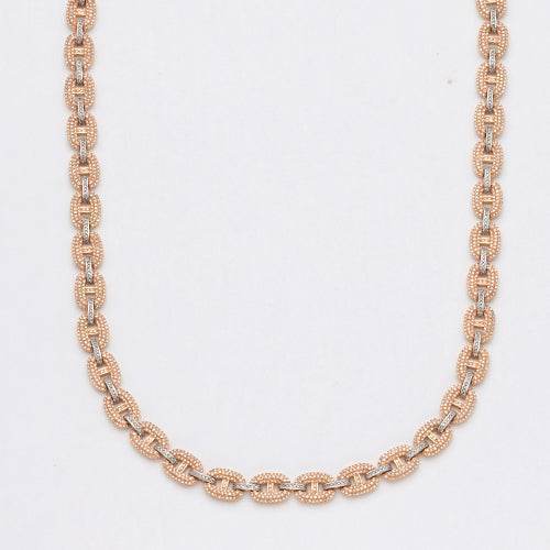 10KR+W 7.65CTW DIAMOND GUCCI LINK NECKLACE - Norma's Jewelry