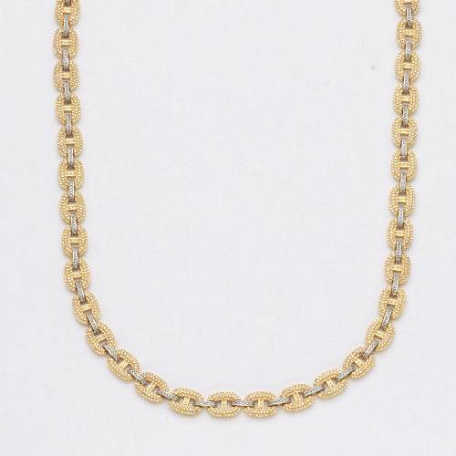 10KY+W 6.75CTW DIAMOND GUCCI LINK NECKLACE - Norma's Jewelry