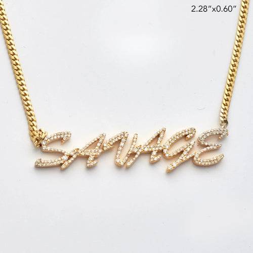 10KY 1.25CTW DIAMOND NECKLACE NAME PIECE - Norma's Jewelry