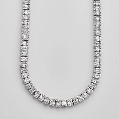 14KW 24.00CTW BAGUETTE DIAMOND SQUARE CLUSTER - Norma's Jewelry