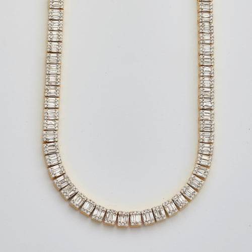 14KY 23.15CTW BAGUETTE DIAMOND SQUARE CLUSTER - Norma's Jewelry