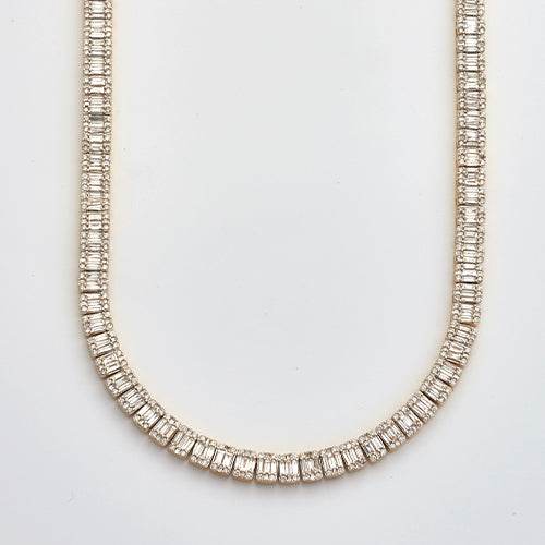 14KW 17.50CTW BAGUETTE DIAMOND SQUARE CLUSTER - Norma's Jewelry