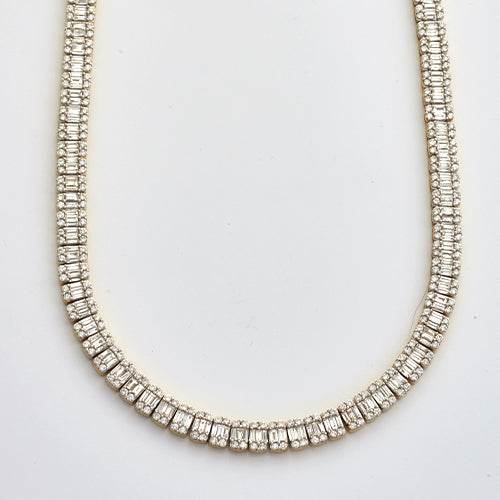 10KY 22.25CTW BAGUETTE DIAMOND RECTANGULAR CLUSTER - Norma's Jewelry