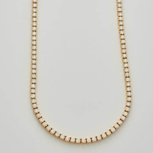14KY 14.46CTW DIAMOND TENNIS NECKLACE - Norma's Jewelry