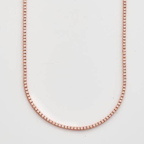 14KR 3.50CTW DIAMOND TENNIS NECKLACE - Norma's Jewelry