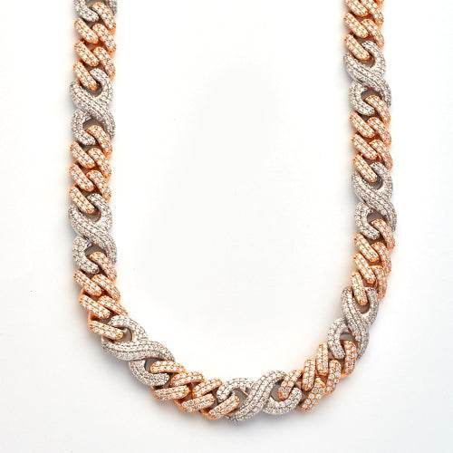 10KR+W 19.43CTW DIAMOND MIAMI CUBAN AND INFINITY - Norma's Jewelry